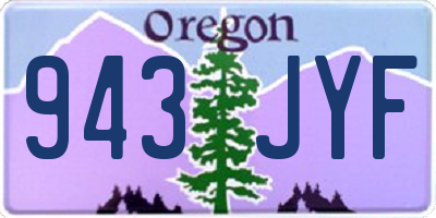 OR license plate 943JYF