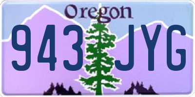 OR license plate 943JYG