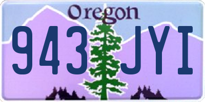 OR license plate 943JYI