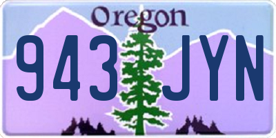 OR license plate 943JYN
