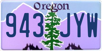 OR license plate 943JYW