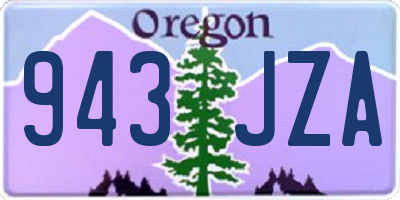 OR license plate 943JZA