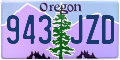 OR license plate 943JZD