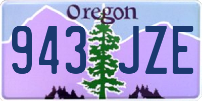 OR license plate 943JZE