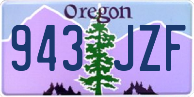 OR license plate 943JZF