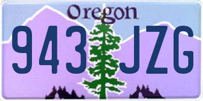 OR license plate 943JZG