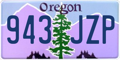 OR license plate 943JZP