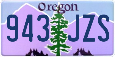 OR license plate 943JZS