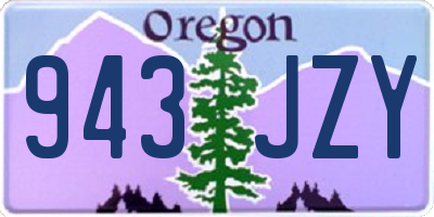 OR license plate 943JZY
