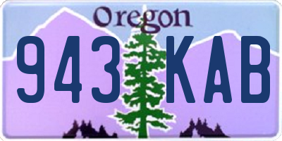 OR license plate 943KAB