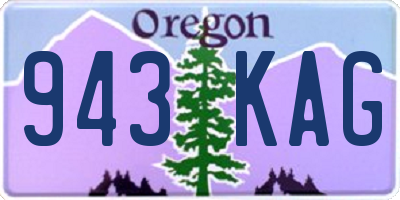 OR license plate 943KAG