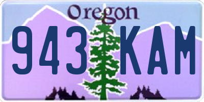OR license plate 943KAM