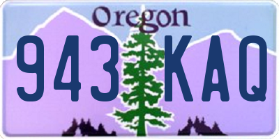 OR license plate 943KAQ