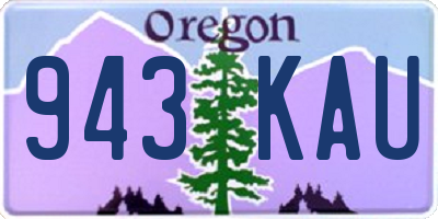 OR license plate 943KAU