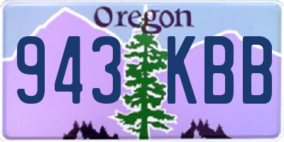 OR license plate 943KBB