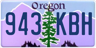 OR license plate 943KBH