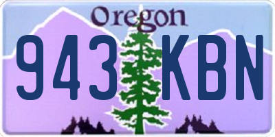 OR license plate 943KBN