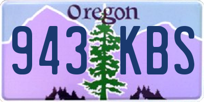 OR license plate 943KBS