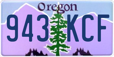 OR license plate 943KCF
