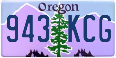 OR license plate 943KCG