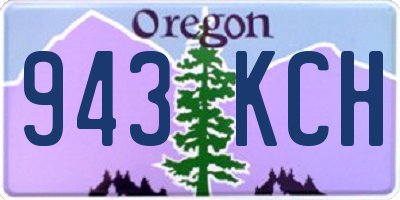 OR license plate 943KCH