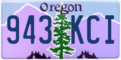OR license plate 943KCI