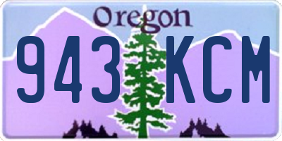 OR license plate 943KCM
