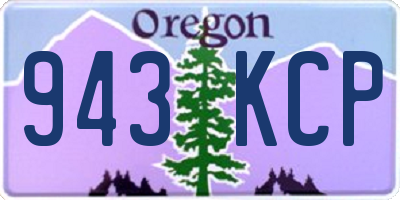 OR license plate 943KCP