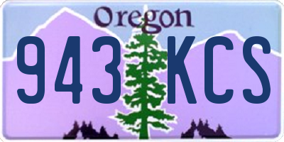 OR license plate 943KCS
