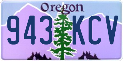 OR license plate 943KCV