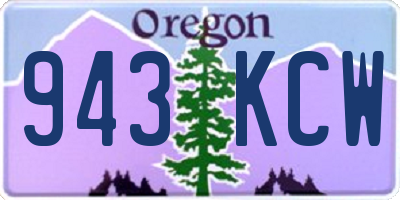 OR license plate 943KCW
