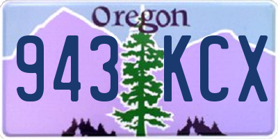 OR license plate 943KCX