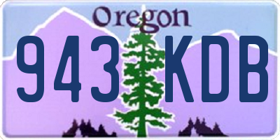 OR license plate 943KDB