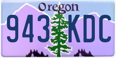 OR license plate 943KDC