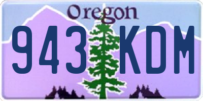 OR license plate 943KDM