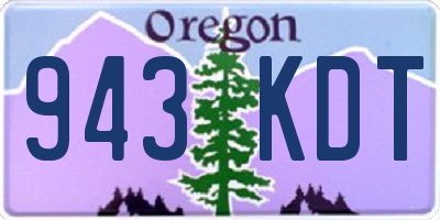 OR license plate 943KDT