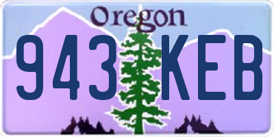 OR license plate 943KEB