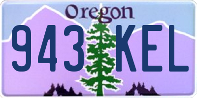 OR license plate 943KEL