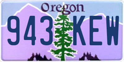 OR license plate 943KEW