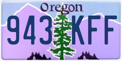 OR license plate 943KFF