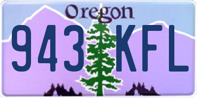 OR license plate 943KFL