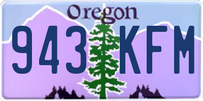 OR license plate 943KFM