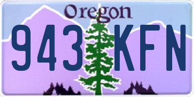OR license plate 943KFN