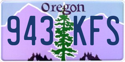 OR license plate 943KFS