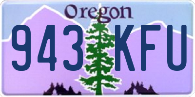 OR license plate 943KFU