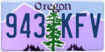 OR license plate 943KFV
