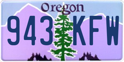 OR license plate 943KFW