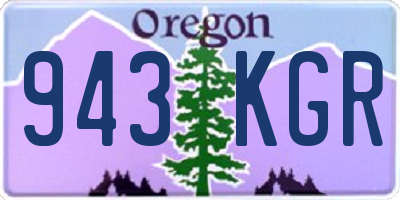 OR license plate 943KGR