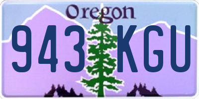 OR license plate 943KGU