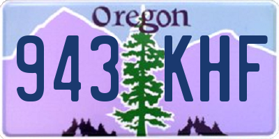 OR license plate 943KHF
